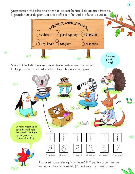 Caiete de activitati. Fractiile 7-8 ani (Usborne) - imagine 2